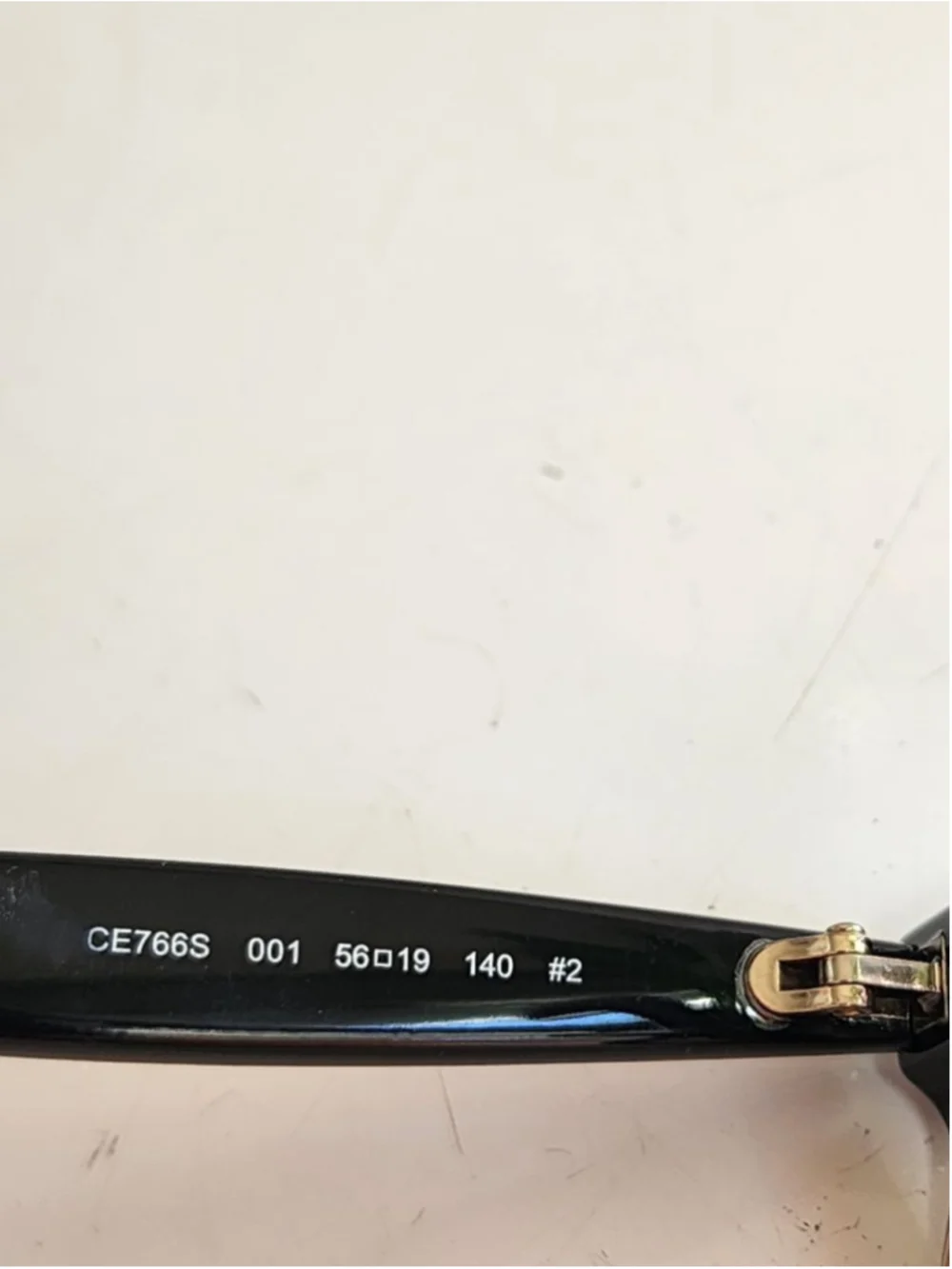 Chloé Black Square Oversized CE766S Sunglasses with Gold‎ Accents 56 mm #26